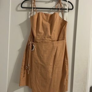 Peach dress with tassel